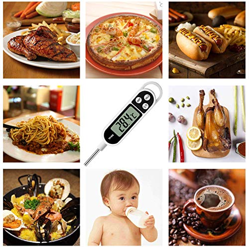 Meat Food Candy Thermometer, Probe Instant Read Thermometer, Digital Cooking Kitchen BBQ Grill Thermometer with Long Probe for Liquids Pork Milk Yogurt Deep Fry Roast Baking Temperature