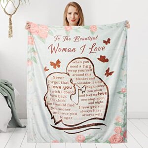 gifts for her happy birthday gifts for woman romantic anniversary i love you gifts for wife girlfriend fiancee mothers day christmas valentines day present ideas super soft throw blanket 60x50