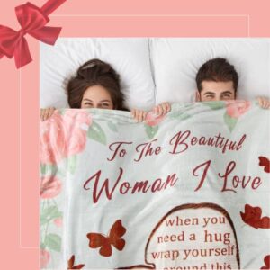 Gifts for Her Happy Birthday Gifts for Woman Romantic Anniversary I Love You Gifts for Wife Girlfriend Fiancee Mothers Day Christmas Valentines Day Present Ideas Super Soft Throw Blanket 60X50