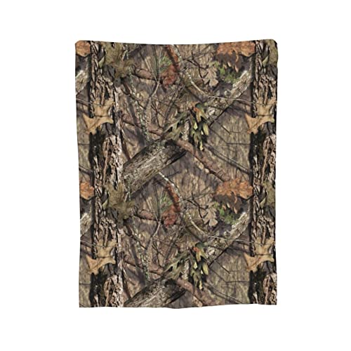 Camo Hunting Camouflage Forest Throw Blanket Super Soft Warm Bed Blankets for Couch Bedroom Sofa Office Car, All Season Cozy Flannel Plush Blanket for Girls Boys Adults, 60"X50"