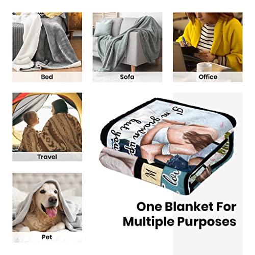 BAVIRWX Anime Blankets for Mom Custom Personalized Blankets Throw Blankets Mothers Gifts for Mothers Mom Custom Blankets Gift