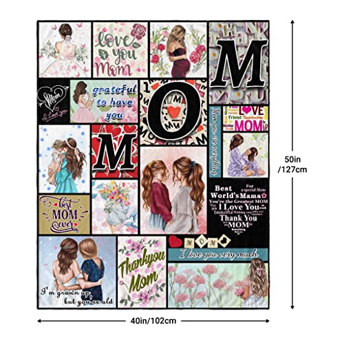 BAVIRWX Anime Blankets for Mom Custom Personalized Blankets Throw Blankets Mothers Gifts for Mothers Mom Custom Blankets Gift