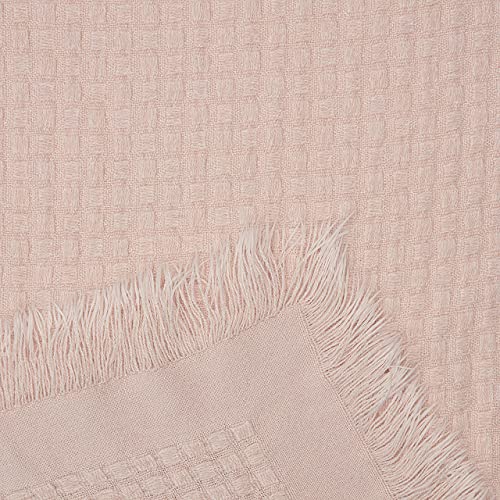 Chanasya Textured Waffle Acrylic Throw Blanket with Tassels - Lightweight and Super Soft Modern Woven Blanket for Couch, Home, Living Room, and Bedroom Décor(50x65 Inches) Blanket