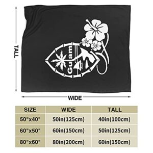 YEGFTSN Guam Flower Hibiscus Decal Throw Blanket Ultra-Soft Cozy Lightweight Micro Sherpa Plush Fleece Blanket for Bed Soft Couch Living Room,All Season 50"x40"