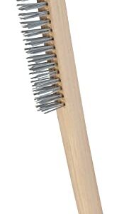 Performance Tool W1152 - Solid Wood Handle with Steel Bristles for Quick and Easy Cleaning of Rust, Paint, Dirt, and More