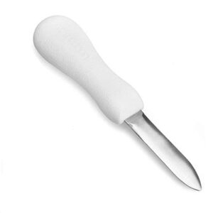 zsirue oyster shucking knife, 2.75" new haven style oyster shucker clam knife with non-slip poly handle, seafood opener seafood tools (white)