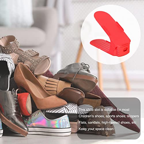 Shoe Slots Organizer | Adjustable Double Layer Storage Shoe Organizer Holder,Shoe Rack Holder 3-Level for Closet Organization Moluo