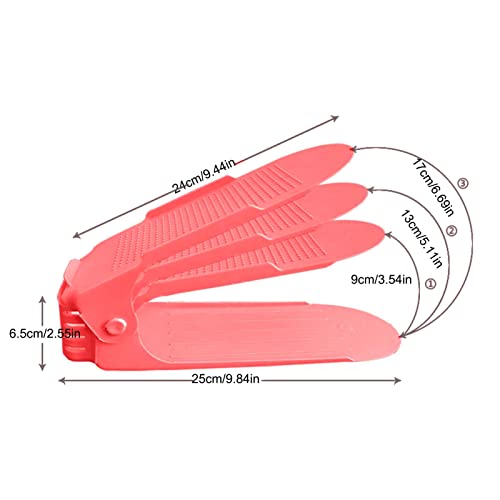 Shoe Slots Organizer | Adjustable Double Layer Storage Shoe Organizer Holder,Shoe Rack Holder 3-Level for Closet Organization Moluo
