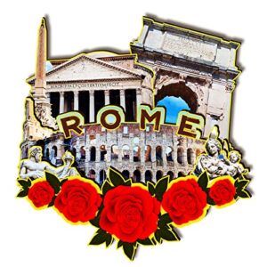 rome italy wooden magnet 3d fridge magnets travel collectible souvenirs decorations handmade crafts