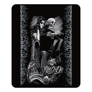 Vanson Ride or Die Motorcycle Biker Lovers Luxury Royal Plush Blanket, Soft Blanket Throw (Style 1)