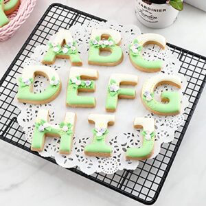 Alphabet Letter Cookie Cutters Shapes Large 3 Inch - 26 Pcs Stainless Steel Cookie Cutter Set Fondant Biscuit Fruit Dough Mold Tools for Birthday, Christmas, New Year and Holiday Party Decorations