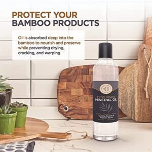 Bamboo Cheese Board and Food Grade Mineral Oil