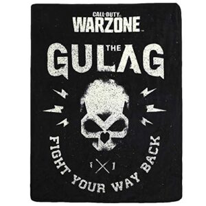 bioworld call of duty: warzone the gulag fleece throw blanket