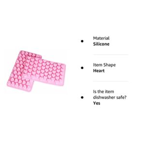 Cy3Lf Silicone Mini Heart Shape Ice Cube Candy Chocolate Mold (Pack of 2)