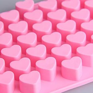 Cy3Lf Silicone Mini Heart Shape Ice Cube Candy Chocolate Mold (Pack of 2)