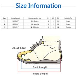 Lykmera Spring Autumn Children Baby Toddler Shoes Girls Floor Casual Shoes Non Slip Lightweight Comfortable Toddler Shoes (Grey, 0-6 Months)