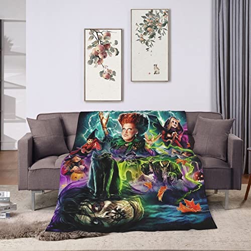 Niubai Halloween Blanket Cartoon Blanket Flannel Fleece Blanket Ultra Soft Lightweight Throw Blanket for Bed Couch Living Room 60''X50''