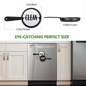 Dishwasher Clean Dirty Sign Magnet Free, Pan Design ø3.2 Clean Dirty Sign for Dishwasher with Removable Double Sided Sticker by SOOOEC