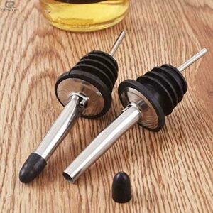 Stainless Steel Bar Liquor Pour Spout - 12Pcs Pour Spouts for Liquor Bottles Oil Topper Pourer Syrup Pourer Bottle Pouring Spout Steel Bottle Pourer - Tapered Dispensing Tips Bartender Accessories