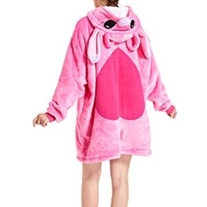 Oversized Hoodie Blanket For Women Animal Sweatshirt hooded for Adults Wearable Blanket with Front Pocket Pouch(One Size)