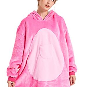 Oversized Hoodie Blanket For Women Animal Sweatshirt hooded for Adults Wearable Blanket with Front Pocket Pouch(One Size)