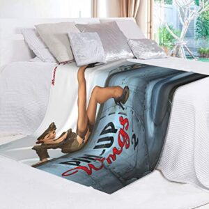 Sexy Girl Ultra-Soft Micro Fleece Throw Blanket,Pin Up Girl,Custom Warm Lightweight Blanket for Couch Bed Living Room Bedroom Sofa 50"x40"