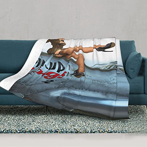 Sexy Girl Ultra-Soft Micro Fleece Throw Blanket,Pin Up Girl,Custom Warm Lightweight Blanket for Couch Bed Living Room Bedroom Sofa 50"x40"