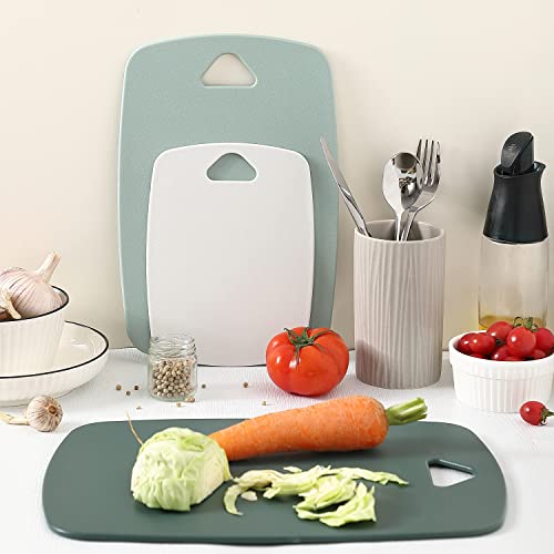 Plastic Cutting Boards for Kitchen, 5 Pieces Dishwasher Safe Cutting Board Set, Durable, Non-Slip, BPA-Free Cutting Board, Knife Friendly Chopping Board, Perfect For Meat, Vegetables, Fruits