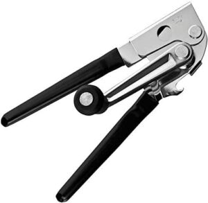 sob commercial can opener manual heavy duty - easy to use with comfortable easy crank handle - swing grip design, hand can opener, includes built in bottle opener