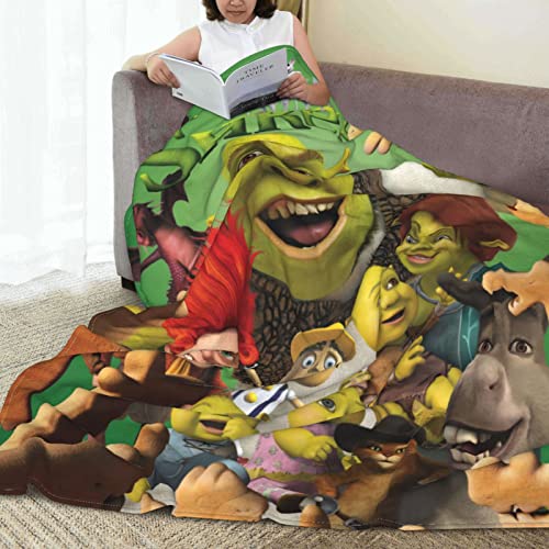 Sh.R.Ek Ultra-Soft Micro Fleece Blanket Cozy Warm Throw Blanket Suitable for All Living Rooms/Bedrooms/Sofa 60"X50"