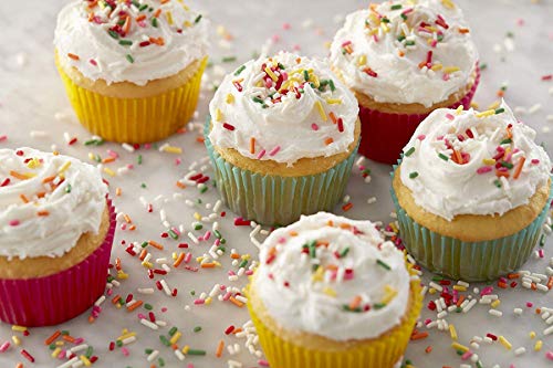 Gifbera Colored Mini Cupcake Liners Vibrant Muffin Baking Cups 400-Count