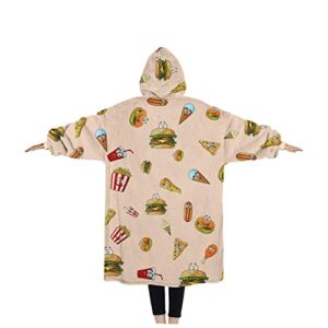 Queen Hero Oversized Wearable Blanket Hoodie for Adult,Super Warm Comfortable Sherpa Fleece Sweatshirts Thick