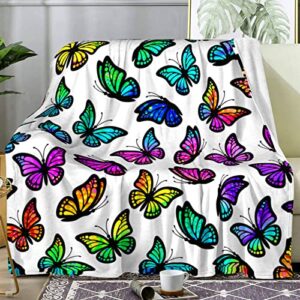 xeagiasy butterfly blanket cute butterflies throw blankets living room decor bed bedding gifts for kids girls women adults 50"x40"