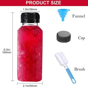 LOVLLE 12 Oz Plastic Bottles with Caps 12Pcs Juice Bottles Clear Reusable Containers Black Lid Plastic Smoothie Bottles Ideal for Juice Milk Homemade Beverages