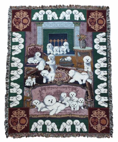 Gone Doggin Bichon Frise Blanket Throw #1 - Exclusive Dog Breed Tapestry