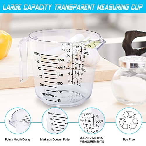 12 PCS Measuring Cups and Spoons Set Stackable Metal Measuring Spoons and Cups in 18/8 Stainless Steel Transparent Measuring Cup and Funnel Used for Dry and Liquid Kitchen Parent-Child Baking Cooking