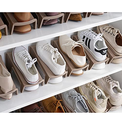 LUVADU ZCX Shoe Slots Organizer 5pcs Double Layer Rack Household,Space Saver Shoes Rack Storage Organization Holder Shoe Racks