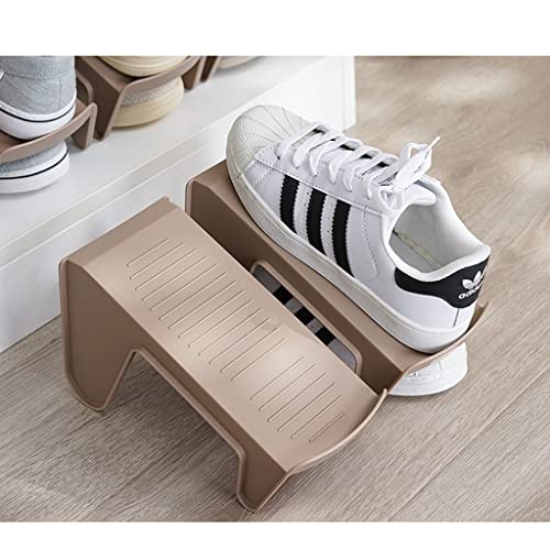 LUVADU ZCX Shoe Slots Organizer 5pcs Double Layer Rack Household,Space Saver Shoes Rack Storage Organization Holder Shoe Racks