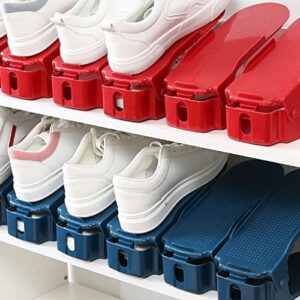 LUVADU ZCX Shoe Slots Organizer Pack of 10, Adjustable 4 Level Shoe Slots Organizer Double Deck Shoe Rack Shoe Racks (Color : C)