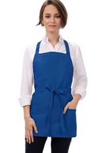 chef works three pocket apron, royal, one size