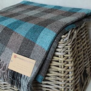 British Throw Blanket Made in England. 100% Pure New Wool English Blanket 59" x 72" Made in Huddersfield, Yorkshire by Huddersfield Fine Fabrics ®