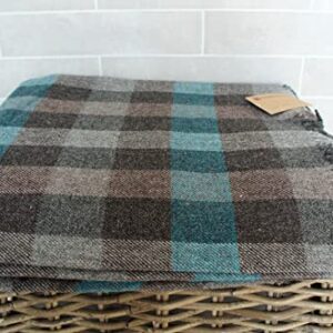 British Throw Blanket Made in England. 100% Pure New Wool English Blanket 59" x 72" Made in Huddersfield, Yorkshire by Huddersfield Fine Fabrics ®
