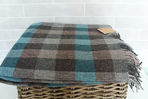 British Throw Blanket Made in England. 100% Pure New Wool English Blanket 59" x 72" Made in Huddersfield, Yorkshire by Huddersfield Fine Fabrics ®