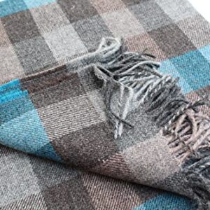 British Throw Blanket Made in England. 100% Pure New Wool English Blanket 59" x 72" Made in Huddersfield, Yorkshire by Huddersfield Fine Fabrics ®