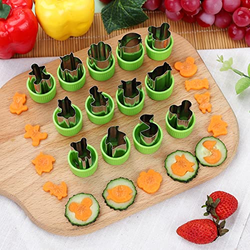 35 Pack Cookie Cutters Vegetable Fruit Cutter Shapes Stamps Mold Mini Cookie Cutters