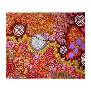 cafepress australian aboriginal art throw blanket super soft fleece plush throw blanket, 60"x50"