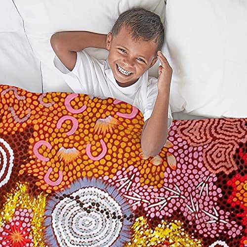 CafePress Australian Aboriginal Art Throw Blanket Super Soft Fleece Plush Throw Blanket, 60"x50"