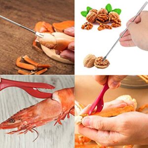 Artcome 21 Pcs Seafood Tools Set Nut Cracker Set includes 6 Crab Crackers, 6 Forks, 6 Lobster Shellers, 1 Lobster Crab Mallets, 1 Seafood Scissors and Storage Bag