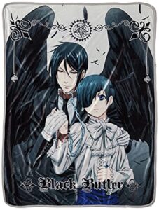 great eastern entertainment black butler throw blanket, one size, multicolor