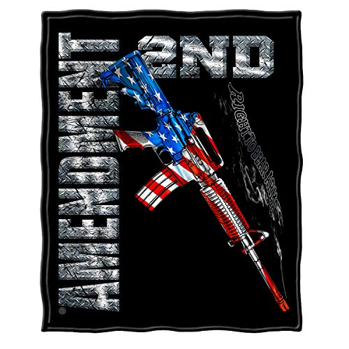 Erazor Bits Throw 50 x 60| AR15 Second Amendment Flag Throw Blanket ADD-RN2193-TB